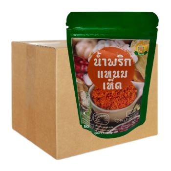 น้ำพริกแหนมเห็ด  น้ำหนักสุทธิ  30 กรัม x100 ถุง 